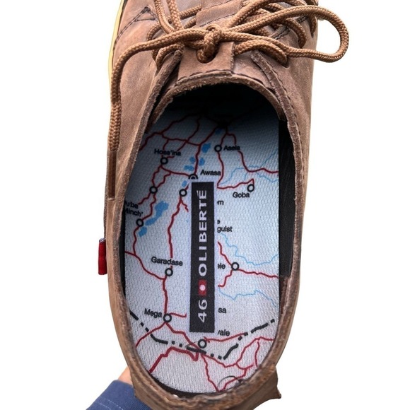 Oliberte’ Men’s Brown Leather Lace Comfort Shoes from Africa Size 46 / U… - Picture 9 of 14